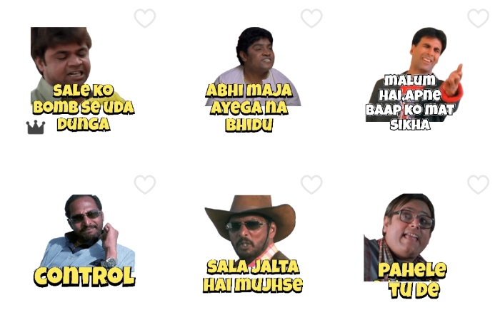 bollywood whatsapp stickers