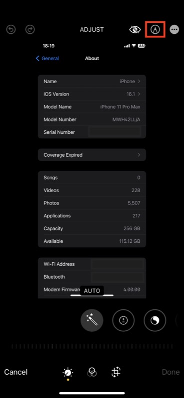 iphone photos app markup tools