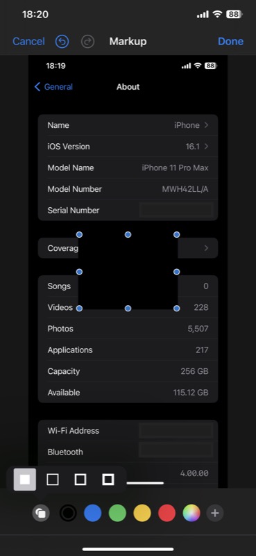 selecting fill option in photos app