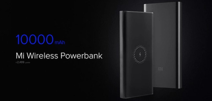 Mi Wireless Powerbank with 10,000mAh Capacity and Wireless Charging Launched for Rs. 2,499