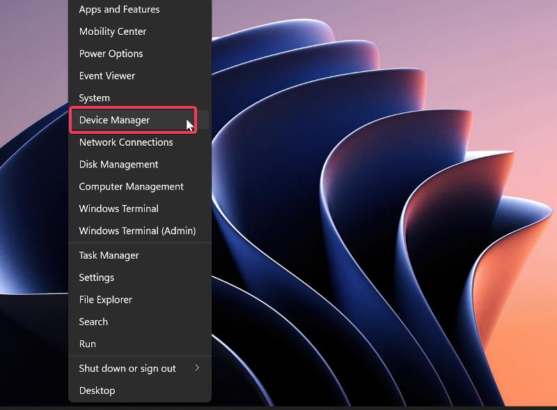 open device manager