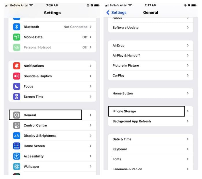 instagram keeps logging me out- open iphone storage