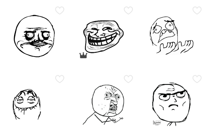 rage face whatsapp sticker pack