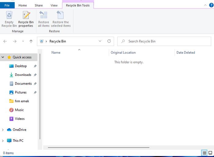 free up disk space on windows via recycle bin