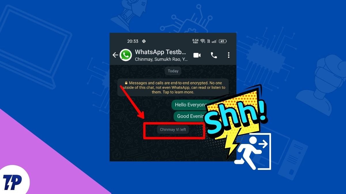 silently leave WhatsApp groups