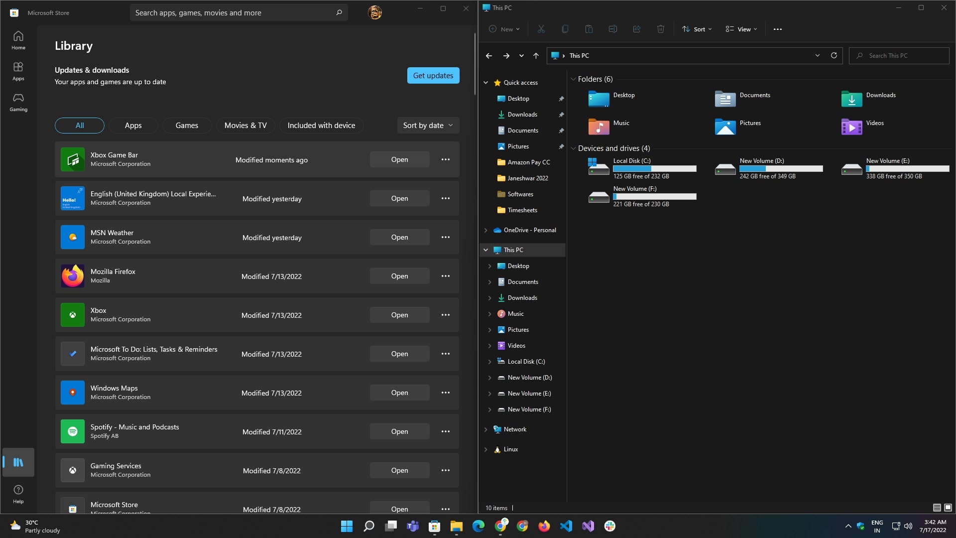 image showing snap assist functionality