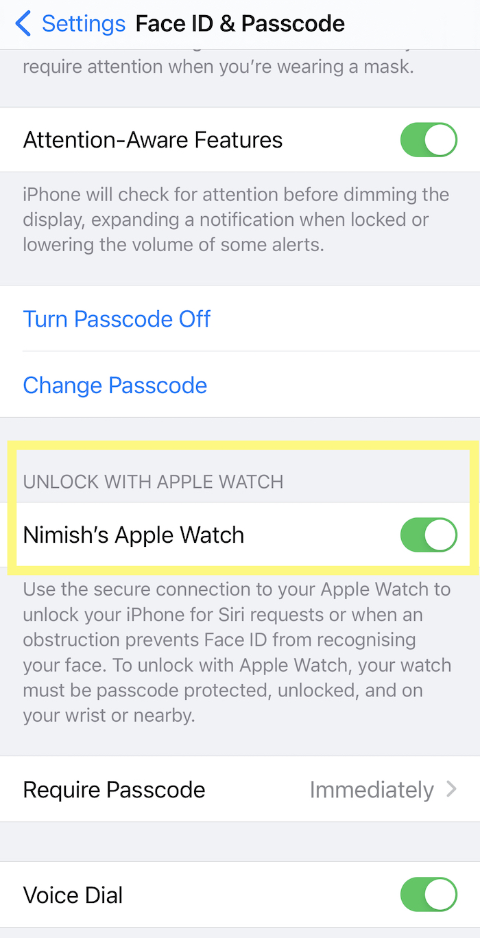 how to unlock your iphone using an apple watch and vice versa - step 2