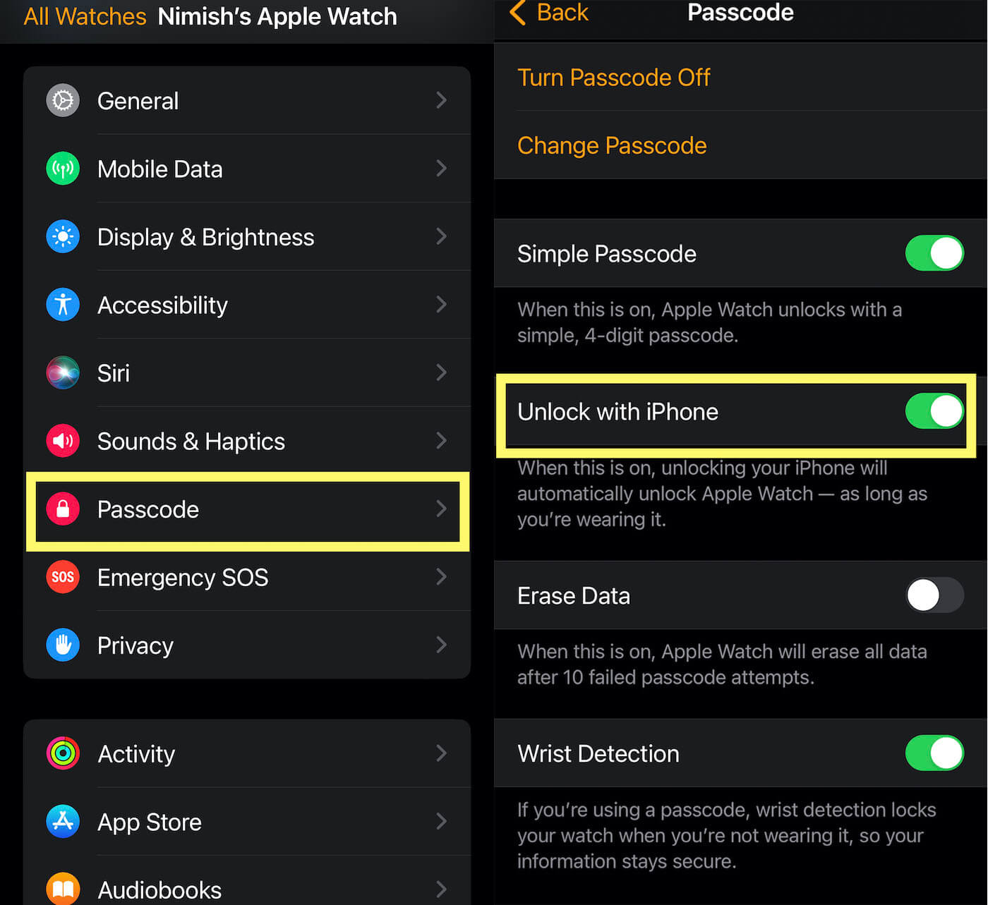how to unlock your iphone using an apple watch and vice versa - step3