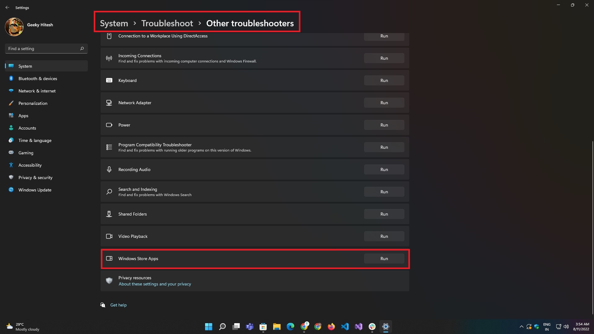 advanced troubleshooters